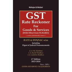 GST Rate Reckoner for Goods & Services [w.e.f. 01-04-2021]