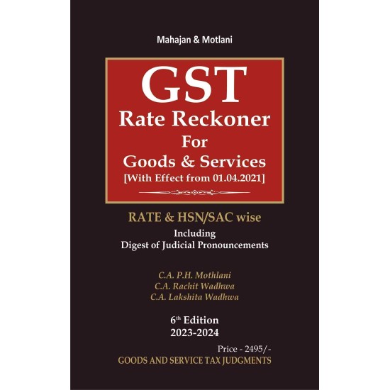 GST Rate Reckoner for Goods & Services [w.e.f. 01-04-2021]